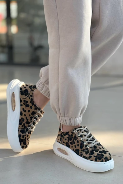 Günlük Kadın Sneaker Örgü Bağcıklı Hafif Kalın Yüksek Balon Taban Yürüyüş Spor Ayakkabı 5750 - 6