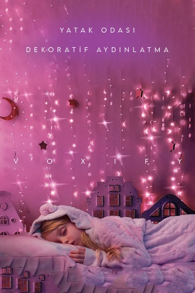 Voxify Peri Led 3 Metre Pembe Pilli 2025 3 Fonksiyonlu Dekoratif Aydınlatma Yılbaşı Çam Ağacı Ev Süsleme - 2