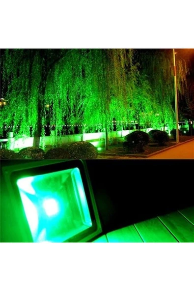 Voxify 10w Watt Yeşil Bahçe Led Aydınlatma Çim Projektörü, fiş