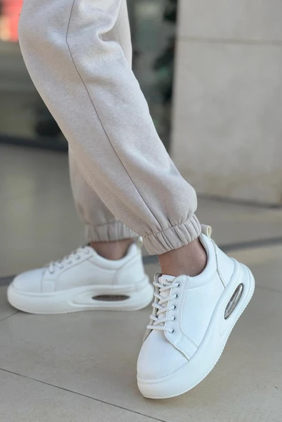 Günlük Kadın Sneaker Örgü Bağcıklı Hafif Kalın Yüksek Balon Taban Yürüyüş Spor Ayakkabı 5750 - 9