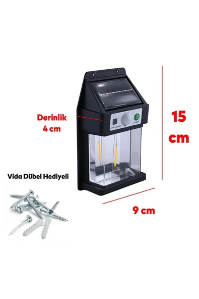 Voxify 5w Hareket Sensörlü Güneş Enerji Şarjlı Dış Mekan Led Aplik Aydınlatma Duvar Balkon Veranda Lambası - 4