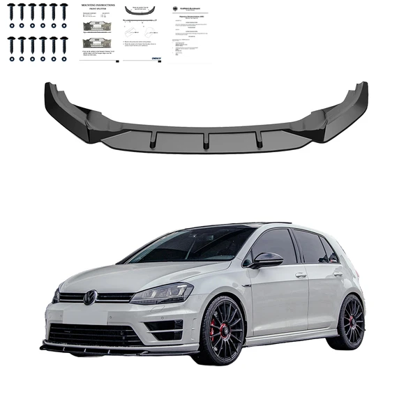 VW Golf Mk7 R 2013 - 2016 Ön lip Version 2 - 3