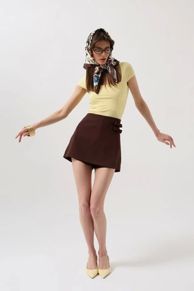 Fiyonk Detay Mini Etek - 2