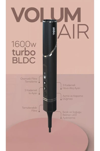 Sinbo SHD-1720 - VolumAir 5 In 1 Katlanabilir Air Saç Kurutma ve Şekillendirme Sistemi - 9