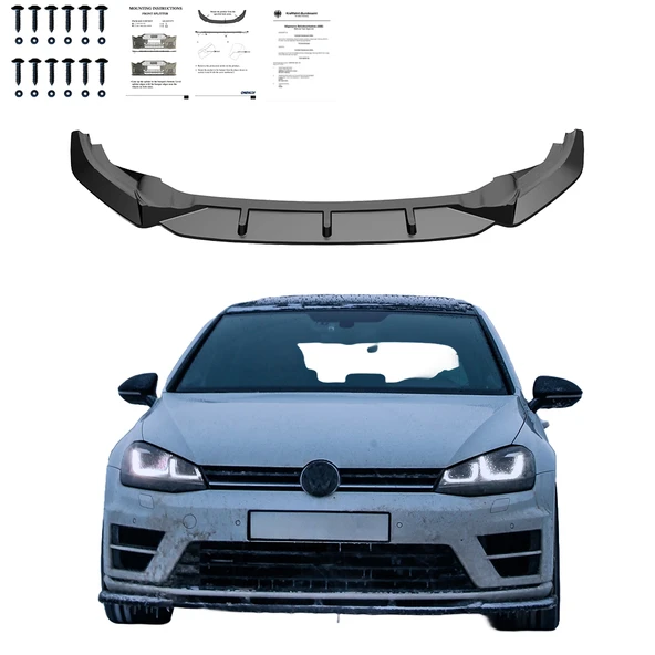 VW Golf Mk7 R 2013 - 2016 Ön lip Version 2