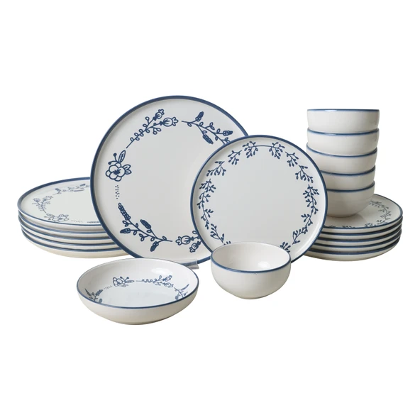 Keramika Blue Bloom Yemek Takımı 24 Parça 6 Kişilik 22810-11-12 - 7