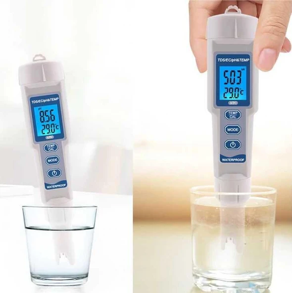 PH-3508 4'ü 1 arada PH Metre TDS EC ve Sıcaklık Ölçer - 6