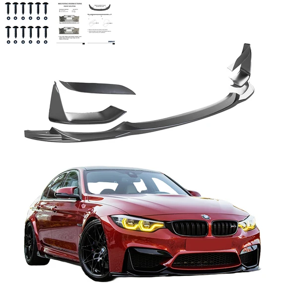 BMW M3 F80 2014-2018 Ön lip / BMW M4 F82 2014-2021 Ön lip (5 Pcs) - 3
