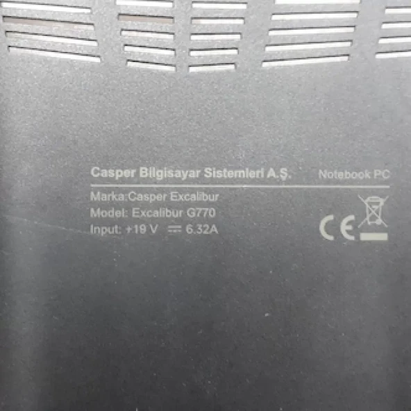 CASPER G770 ALT Kasası Siyah - Resim 3