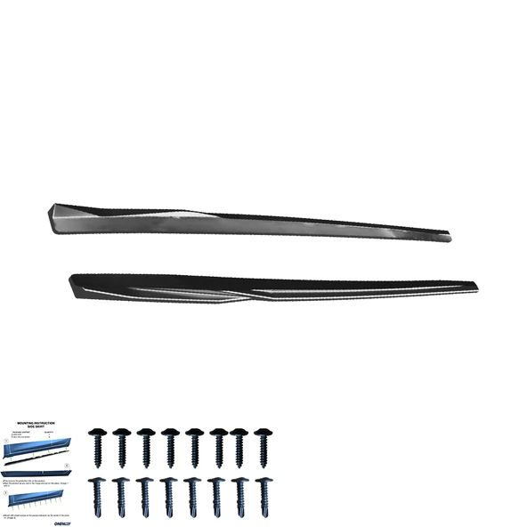 AUDI S3 8V Sedan-Cabrio 2013-2016 Marşpiyel Altı Lip / AUDI S3 8V Makyajlı Sedan-Cabrio 2016-2020 Marşpiyel Altı Lip (2 Pcs)
