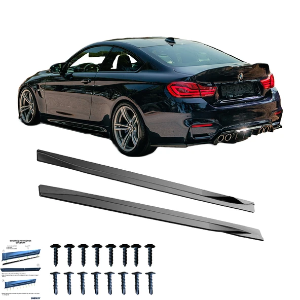 BMW M4 F82 2014-2021 Marşpiyel Altı Lip (2 Pcs) - 4