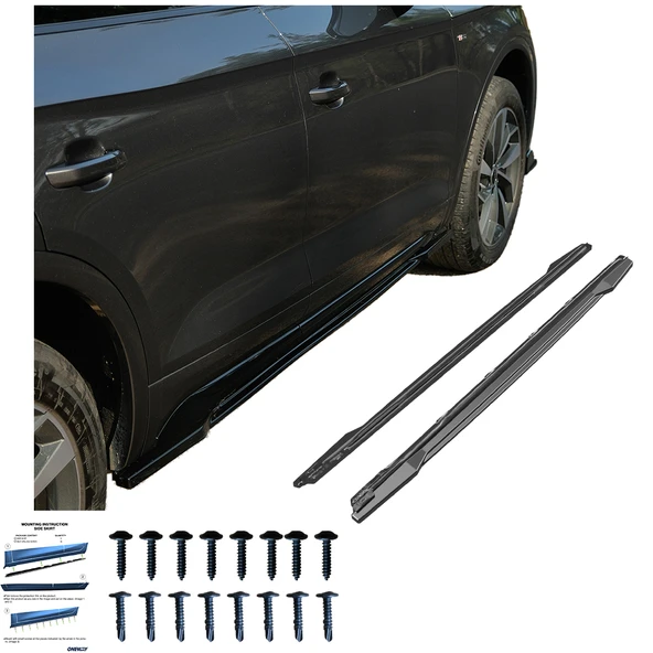 AUDI SQ5 / Q5 S-Line ( SUV / Sportback ) Mk2 Makyajlı 2020-2024 Marşpiyel Altı Lip (2 Pcs) - Resim 3