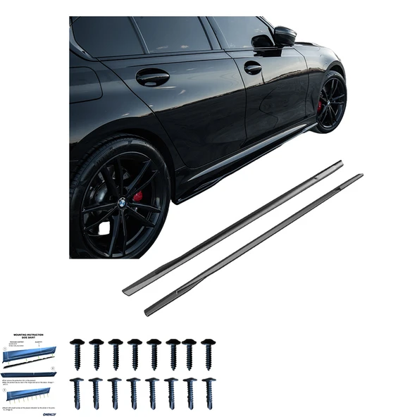BMW 3 Series G20/G21 M-Pack 2018+ Marşpiyel Altı Lip / BMW 3 Series M340i G20/G21 M-Pack 2018+ Marşpiyel Altı Lip (2 Pcs) - 4