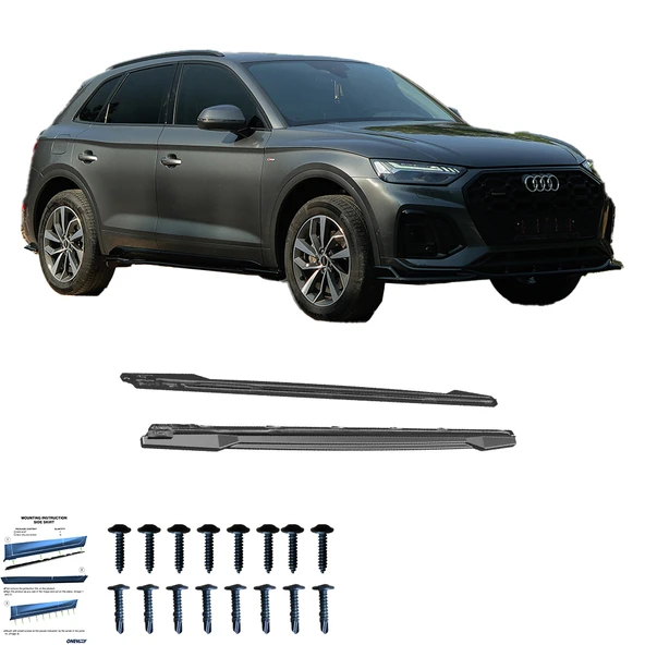 AUDI SQ5 / Q5 S-Line ( SUV / Sportback ) Mk2 Makyajlı 2020-2024 Marşpiyel Altı Lip (2 Pcs)