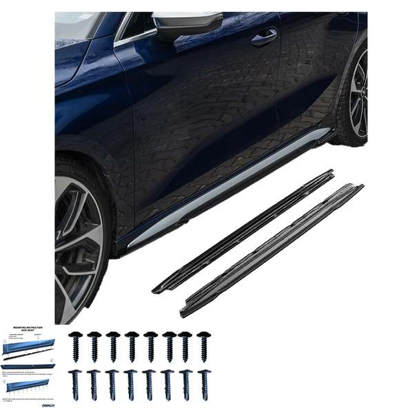 AUDI S3 8Y ( Sedan/Sportback ) 2020-2024 Marşpiyel Altı Lip / AUDI A3 S-Line 8Y ( Sedan/Sportback ) 2020-2024 Marşpiyel Altı Lip (2 Pcs)