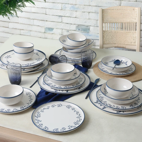Keramika Blue Bloom Yemek Takımı 24 Parça 6 Kişilik 22810-11-12 - 3