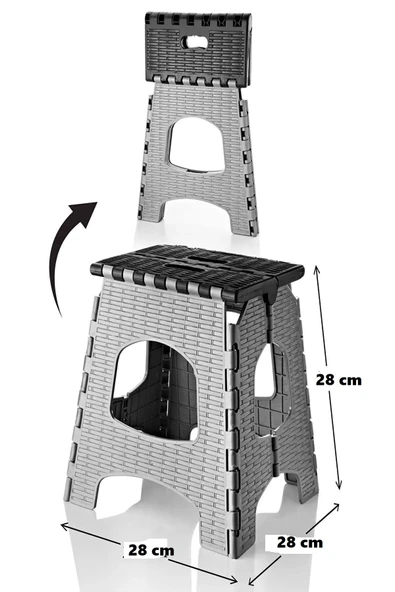 28 Cm Dayanıklı Katlanabilir Tabure - Kamp Piknik  Metrobüs Otobüs Balıkçı Tabure - Resim 2