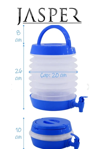 Jasper Bow-55 Katlanabilir Su Sebili 5,5 Lt Piknik Damacanası - 2