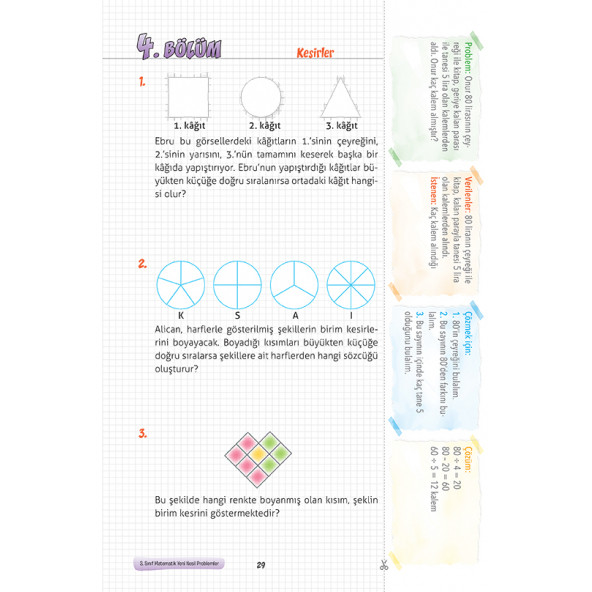 Karaca 3. Sınıf Oyunlu-Eğlenceli Yeni Nesil Problemler - 5