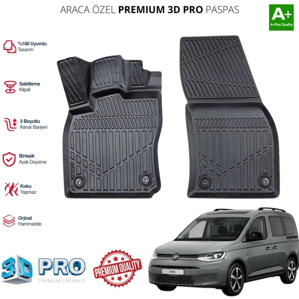 CADDY PANELVAN ARACA ÖZEL 3D PASPAS 2020 2021 2022 2023 2024 2025 ürün görseli 1