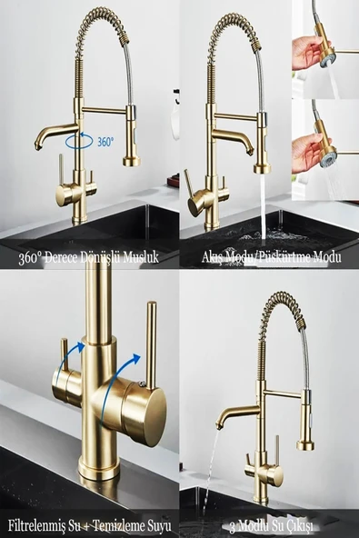 Gold Spiralli Aritmalı Mutfak Bataryası - 5