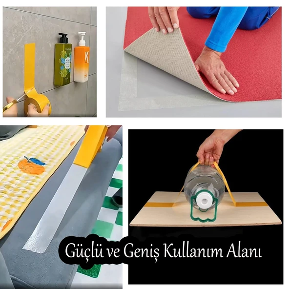 Şeffaf Çift Taraflı Filmik Film Bant Şerit Montaj Bandı 48 mm x 25 Metre Çok Amaçlı Güçlü 1 Adet - 3
