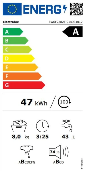 ELECTROLUX EW6F2282T 8KG 1200 DEVİR BEYAZ ÇAMAŞIR MAKİNESİ - 5
