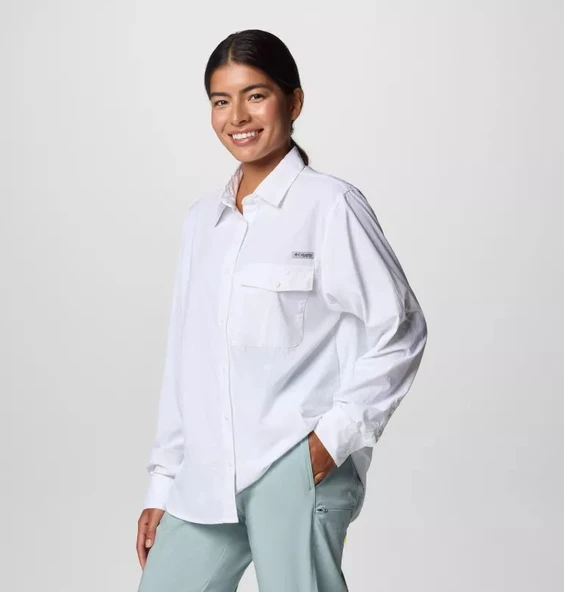 Columbia Women's PFG Wild Cast™ Long Sleeve Shirt Kadın Uzun Kollu Gömlek FL9602 - Resim 3