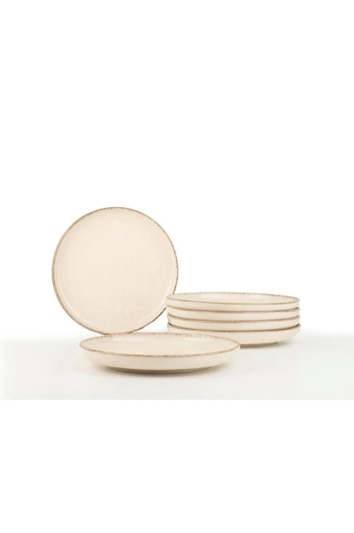 Kütahya Porselen Moderna 6 Parça 19 Cm Düz Tabak Tarçın - 2