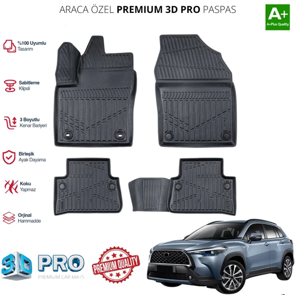 COROLLA CROSS ARACA ÖZEL 3D PASPAS 2022 2023 2024 2025 ürün görseli 1
