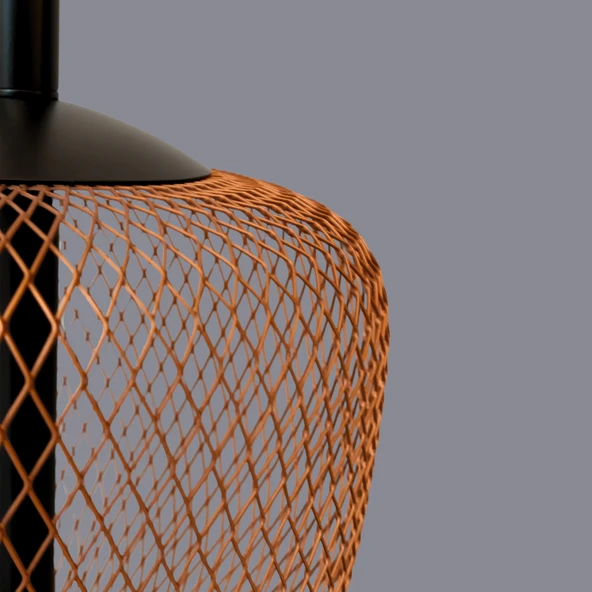 Anbera Tel Kafes Siyah Lambader - 4