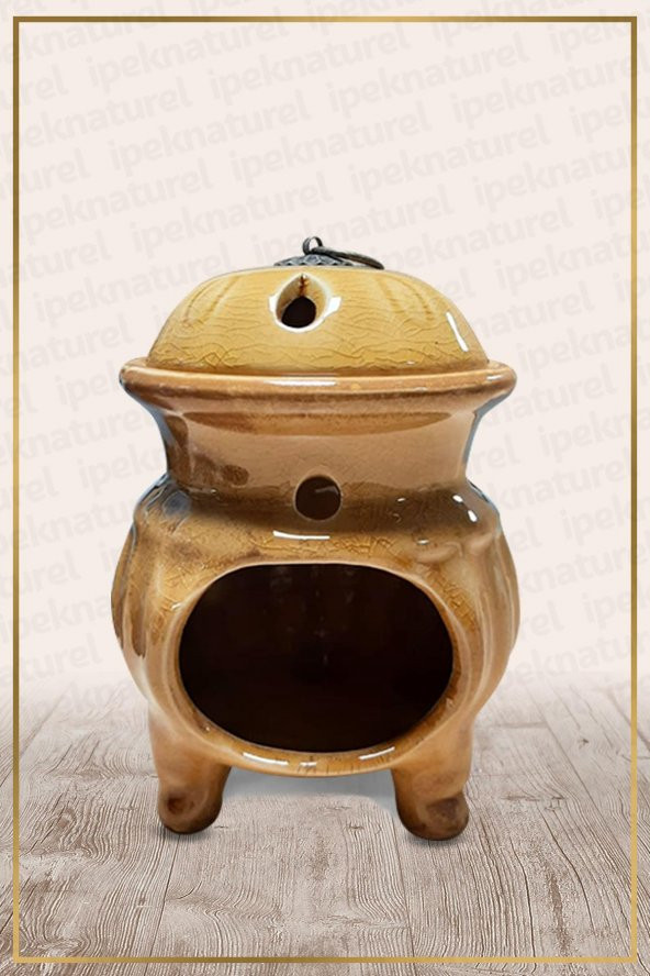 Tandır Temalı Sarı Buhurdanlık