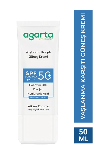 Yaşlanma Karşıtı Collagen Destekli Spf+50 Yüz Güneş Kremi 50 Ml
