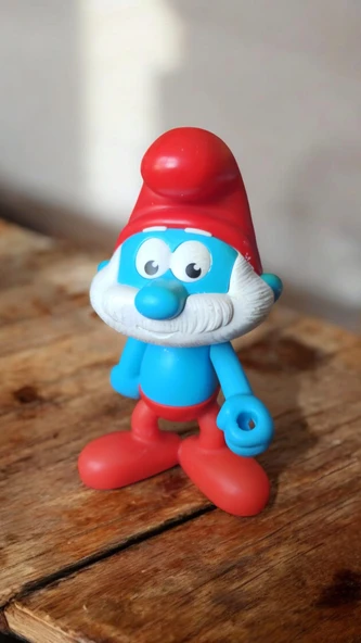 vintage şirin baba orijinal figür oyuncak & 13 cm