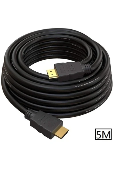 GENEL 5 Metre Lcd Laptop Full Hd Ara Altın Kaplama Bağlantı Kablosu