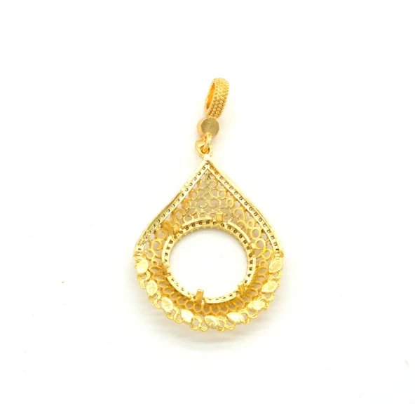 Çeyrek Altın Çerçeveli Kolye Ucu Altın Kaplama TGR-681 - 2