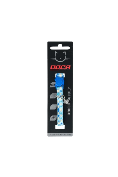 DOCA  Premium Safety Click Kedi Boyun Tasması Aqua