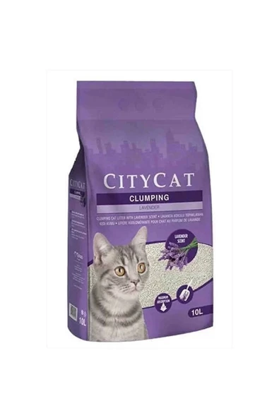 Sanicat  City Cat Topaklanan Lavanta Kokulu Kedi Kumu 10 Lt