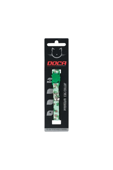 DOCA  Premium Safety Click Kedi Boyun Tasması Cactus