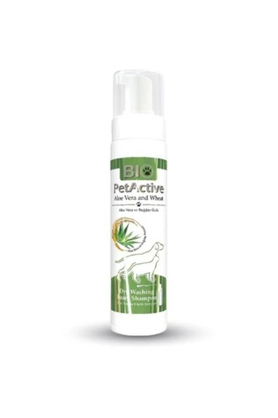 Bio Pet  Active Pet Active Aloe Vera Ve Buğday Özlü Kuru Yıkama Köpük Şampuanı 200 ml
