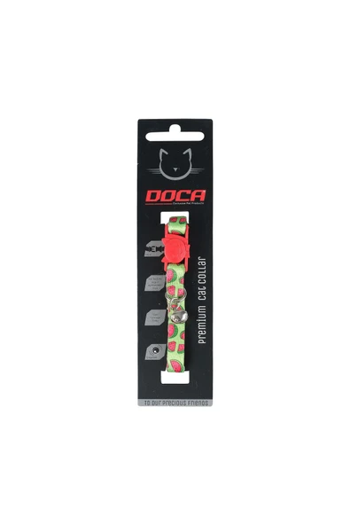 DOCA  Premium Safety Click Kedi Boyun Tasması Watermelon