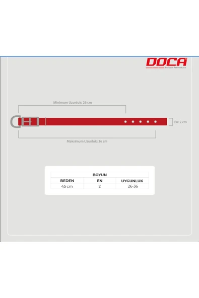 DOCA  Köpek Boyun Tasması Dokuma Soft - Resim 2
