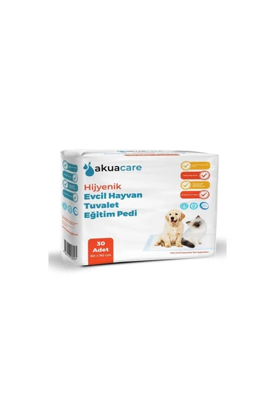 akuacare  Evcil Hayvan Tuvalet Çiş Eğitim Pedi 60 X 90 cm 30 Adet