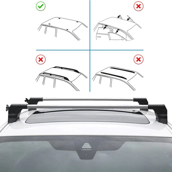 Land Rover Range Rover Sport Ara Atkı Gri- Elegance v3 (2 Parça) | (2002-2012) - 5