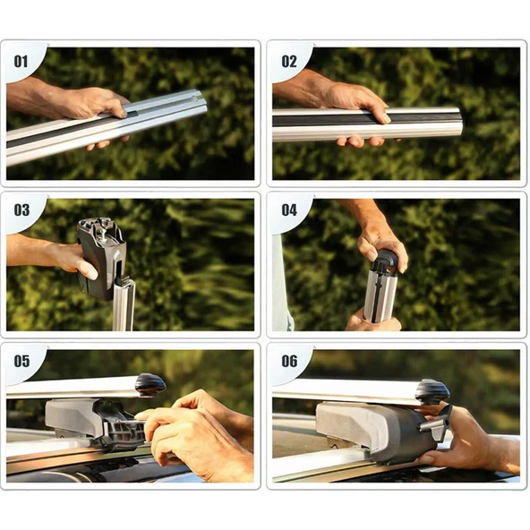 Peugeot Partner Tepee Ara Atkı Gri- Bold Bar v1 (2 Parça) | (2008-2018) - 5