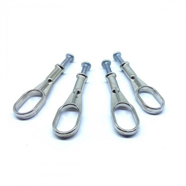 Vidalı Oval Askı Borusu Flanşı Nikel 4 Adet