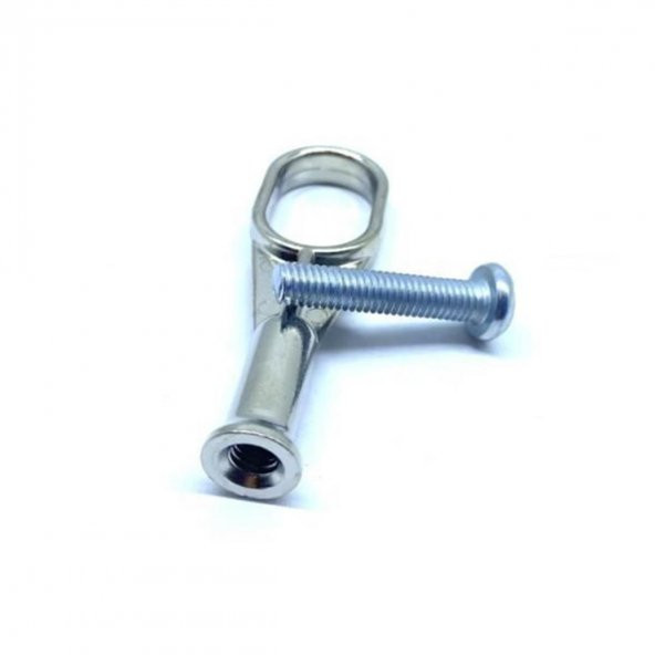 Vidalı Oval Askı Borusu Flanşı Nikel 4 Adet - 3