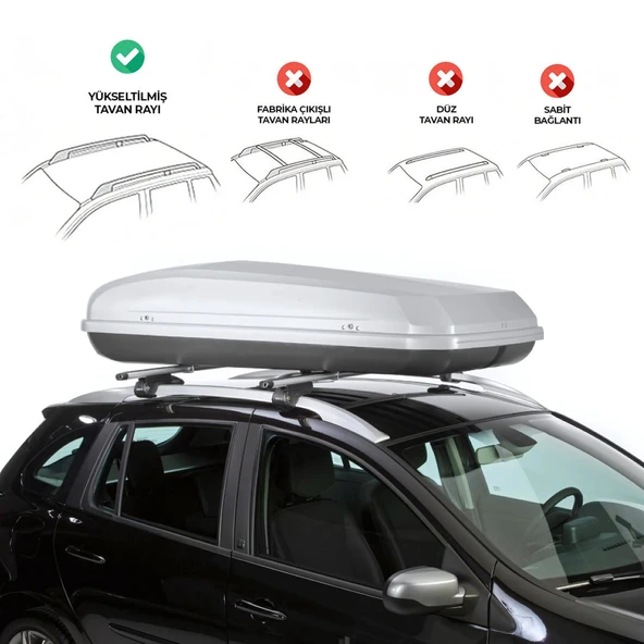 Opel Combo E Ara Atkı Gri- Bold Bar v1 (Metal Kilit, 2 Parça) | (2019+) - 4