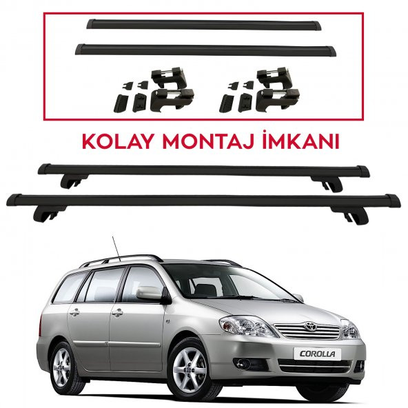Toyota Corolla E120 Kombi 2002 - 2007 SW Siyah Ara Atkı AA049D6