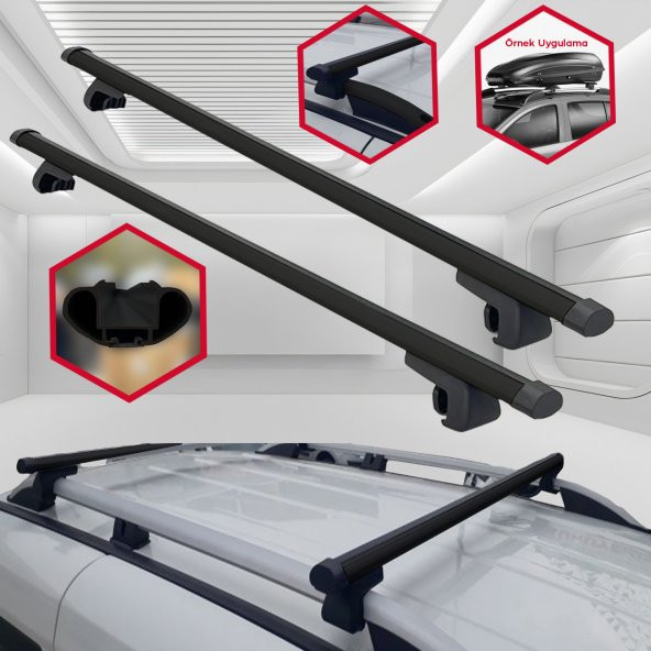 Toyota Corolla E120 Kombi 2002 - 2007 SW Siyah Ara Atkı AA049D6 - 6